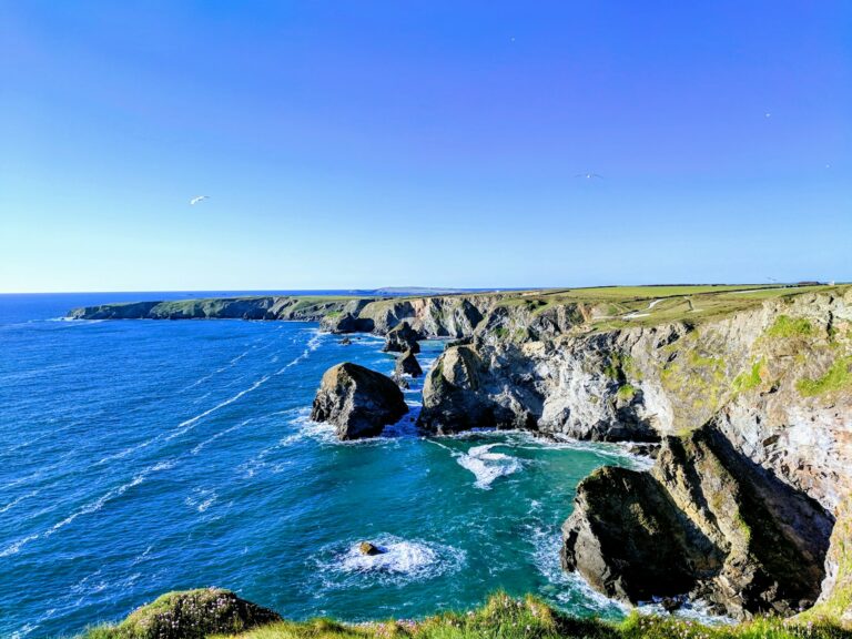 Vue panoramique d'une côtes sauvages