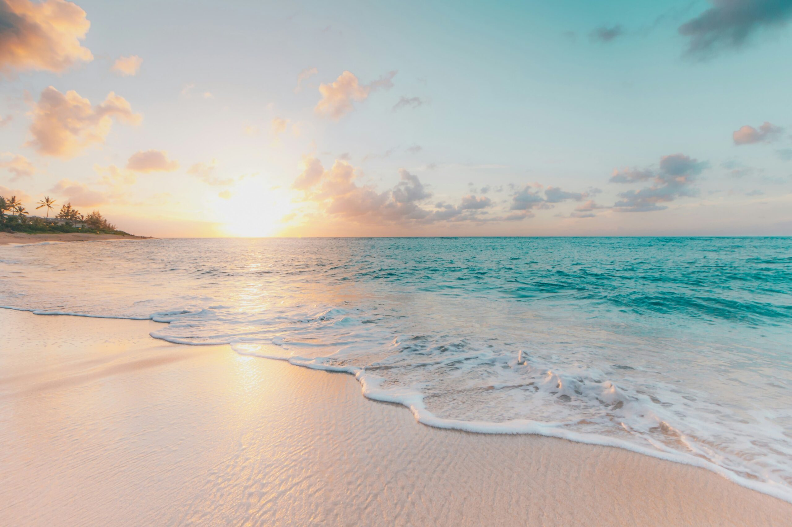 Coucher de soleil sur la plage